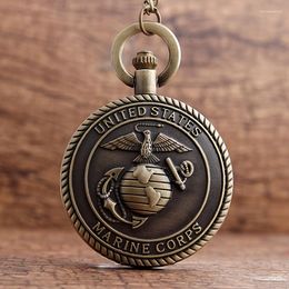 Wristwatches 1pc Retro Pocket Watch United States Marine Corps/Navy Men's Womens Quartz For Fathers Day