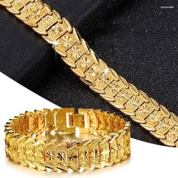 Link Bracelets Chain 2023 Big Wide For Men's Jewelry Bracelet Atmosphere Classic 24K Gold Plated Gift Fashion Raym22