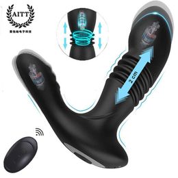 Male Retractable Prostate Anal Plug G-point Rod Vibrating Wireless Remote Control Vestibular Massager 75% Off Online sales