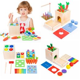 Kids Wooden Montessori Toy Basswood Plywood Sensory Educational Toy Wooden Fishing Toys Fadeless Durable for Toddlers Preschool
