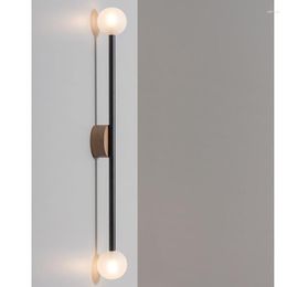 Wall Lamp Interior Decoration Long Pole Glass Nordic Homestays Bedroom Bedside Aisle Shop Light Decor