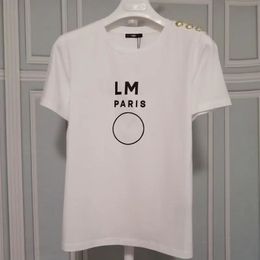 Stereoskopik Yansıtıcı Mektup Basılı Tasarımcı Tişört Kadın Gömlek Moda Tees Lüks Sokak Takip Çelenek Tshirt Yaz Bamain Günlük Kollu Giyim