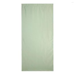 Curtain Pure Colour Solid Door Window Lined Blackout Drape For Bedroom Living Room(green)