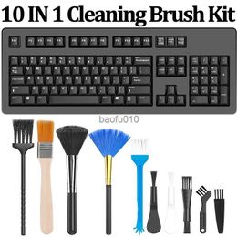 10pcs Portable Anti-static Dusting Brush Cleaning Kit for Computer Keyboard Small Space Cleaner Soft-bristle Professional Brush