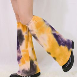 Women Socks Harajuku Tie Dye Casual Girl Gothic Lolita Warmer Punk JK Woman Y2k Knitting Autumn And Winter