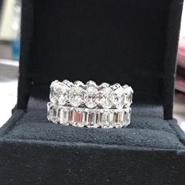 Cluster Rings Choucong Eternity Promise Ring 925 Sterling Silver Cz Statement Party Wedding Band For Women Men Engagement Jewellery