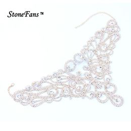 Necklaces StoneFans Wedding Choker Statement Necklace Ins Fashion Rhinestone New Bib Collares Crystal Necklace For women 2018 Jewelry