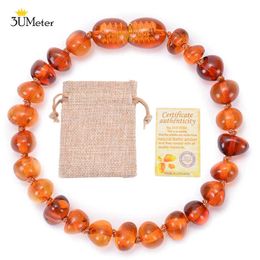 Charm Bracelets Fashion Natural Amber Bracelet Hand-Assembled Genuine Baltic Ambers Teething Bracelets Certified Jewelry Gift for Baby AdultsHKD2306925