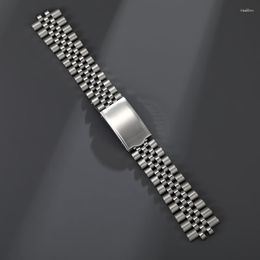 Watch Bands 18mm 19mm 20mm Solid Stainless Steel Curved End Jubilee Strap Band Fit For Deli22