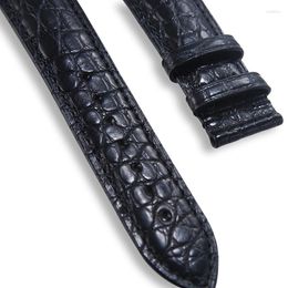 Watch Bands Crocodile Leather Watchband 18 19 20 21 22mm Genuine Alligator Strap Band Fit For Butterfly Buckle Deli22