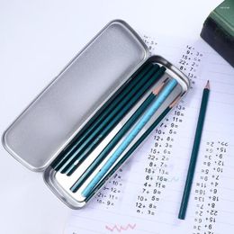 Blank Frosted Iron Pencil Case High Quality Office Stationery Box School Supplies For Kids Simple Single Layer Pen