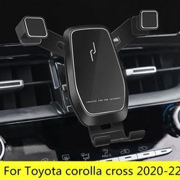 Car Phone Holder Air Vent Mount Clip Clamp Mobile Phone Holder for Toyota Corolla corss Accessories 2020 2021 2022