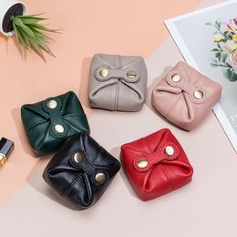 Cosmetic Bags Women Cow Leather Bag Soft Elastic Real Travel Makeup Pouch Earphone Keys Box Coin Purse Lipstick Storage