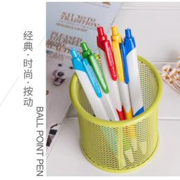 Retractable Ballpoint Pen Large Capacity 0.7mm Blue Refill Gel Pens Stationery School Supplies