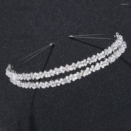 Bandanas Bridal Hair Band Women Headband Bride Headpieces Wedding Rhinestone Jewelry Hoop Crystal