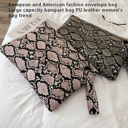 Evening Bags Clutch Bag Purse Exquisite PU Leather Evening Handbag Snake Pattern Pouch Envelope Evening Ladies Party Banquet J230625