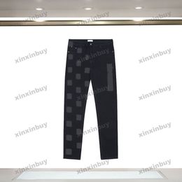 xinxinbuy Men women designer pant Paris flowers Letter Printing Spring summer Casual pants blue gray black S-2XL