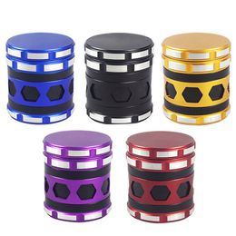 Colorful Aluminium Alloy 65MM Smoking Portable Herb Tobacco Grind Spice Miller Grinder Crusher Grinding Chopped Muller Handpipes Innovative Cigarette Holder DHL