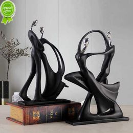 Nordic Art Dancing Couple Resin Figure Ornaments Figurines Home Decoration Accessories for Living Room Ornaments for Home Decor