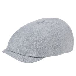 Summer Vintage Summer Newsboy Hats for Men Breathable Driving Cap