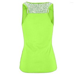 Women's Blouses Soft Women Summer Vest Breathable Casual Sport Tank Top Shiny Sequin Pullover Ladies Camisole Female Clothes