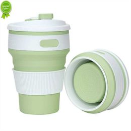 New Hot Folding Silicone Cup Portable Silicone Telescopic Drinking Collapsible Coffee Cup Multi-function Foldable Silica Mug Travel