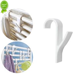 New Kitchen Bathroom Clothes Hangers Clips Storage Racks White Hanger For Heated Towel Radiator Rail Clothes Scarf Hanger Holder