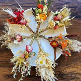Dried Flowers Natural Grass Mini Bouquet DIY for Gifts Decoration Photography Backdrop Accessories Supplies R230626