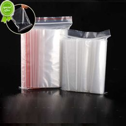 New 100Pcs/pack Small Zip Lock Plastic Bags Reclosable Transparent Bag Vacuum Storage Bag Clear Bags Thickness