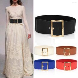 Belts Women Dress Waist Belt Stretchy Elastic Vintage For Metal Buckle