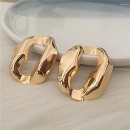 Stud Earrings High Quality Elegant Shiny Gold Color Irregural Shape For Trendy Women Fashion Jewelry