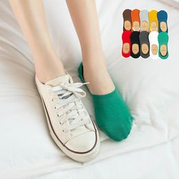 Women Socks 5 Pairs Ankle Boat Sock No Show Non Slip Invisible Low Cut Thin Harajuku Lot Set 10 Pcs Female Summer Ladies Casual