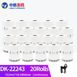 Accessories 20 Refill Rolls Compatible Dk22243 Label 102mm*30.48m Continuous Compatible for Brother Ql1060 Label Printer White Dk2243