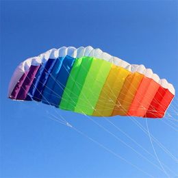 Kite Accessories 270cm dual line large Parafoil kites fly Sports Beach stunt kite control bar outdoor toys kitesurf ikite factory 230625