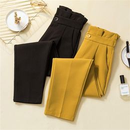 Women's Pants Gowyimmes 2023 Big Size L-4XL Women Harem Casual Black Pant Harajuku Female Ankle-length Bud Trousers PD601