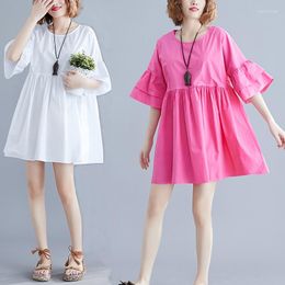 Party Dresses Make The Big Yards Fat Jin Short-sleeved Summer Covered Belly Brim Doll Dress Is Limited