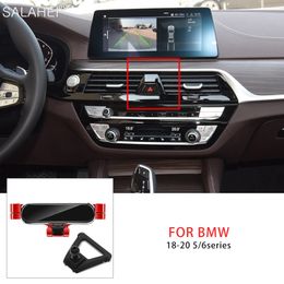 Gravity Car Mobile Phone Holder For BMW 5/6 Series GT BMW G30 G31 G32 Air Vent Clip Mount Cellphone Stand GPS Support Accessorie