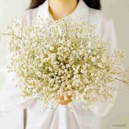 Dried Flowers Babys Breath Bouquet Natural Gypsophila Branches for Home Decor Wedding Floral Dry Bulk R230626