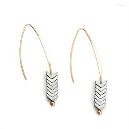 Dangle Earrings 2023 Herringbone Geometric V Shape Arrow Ore Retro Drop For Women