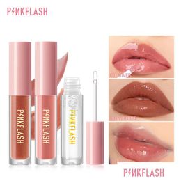 Lip Gloss Pinkflash Crystal Jelly Plumper Oil Shiny Clear Liquid Lipsticks Moisturising Women Makeup Lips Tint Balm Cosmetics Drop D Dh9Pw