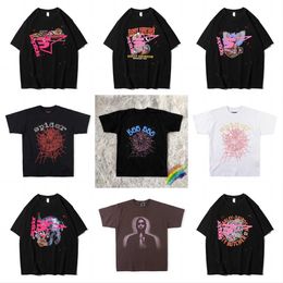 Men t Shirt Pink Young Thug Sp5der 555555 Mans Women 1 Quality Foaming Printing Spider Web Pattern Tshirt Fashion Top Tees Yb