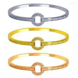 Bangle Bracelet For Women Gold Plated Diamond Luxury Fashion Jewelry Party Holiday Gifts Female Personalized Bracelets On Hand Melv22