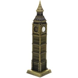 Decorative Objects Figurines Big Ben England Metal Building Model Ornament Landmarks In London Landmark Decoration 230625