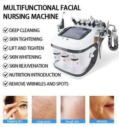 New Portable 10 in 1 Multi-Functional Beauty Equipment Anti-aging black pearl RF small bubble facial beauty spa machine