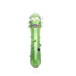 Wholesale Gotoke Green Cucumber Fruit Tobacco Pipe Hand-blown Herb Bowl Glass Hand Smoking Pipe Smoke Accessories