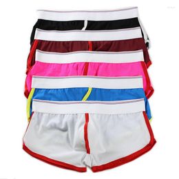 Underpants Wholesale Mens Underwear 5Pcs/Lot Men's Bulge Pouch Boxers Sexy Low Waist Boxer Shorts Trunks Solid Bottoms