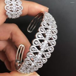 Necklace Earrings Set Missvikki Luxury Fine Cute 2 PCS Open Bangle Ring Jewellery For Women Bridal Wedding Daily Party Original Design