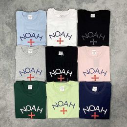 Men's T-Shirts 2023 Red Print Cross NOAH T Shirt Men Women B Quality Casual TShirt Oversize Tees Top J230625