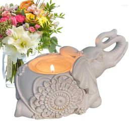 Candle Holders Votive Wealth Lucky Elephant Figurine HolderPottery Statues Home Decor For Wedding Party