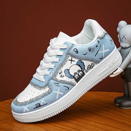 Mens Caual Walking Shoes Breathable Sneakers Man New Board Trainers with Cartoon Design